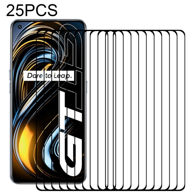 適用於 OPPO Realme GT 5G / Realme GT Master 25個一賣 絲印二強 全屏鋼化玻璃膜