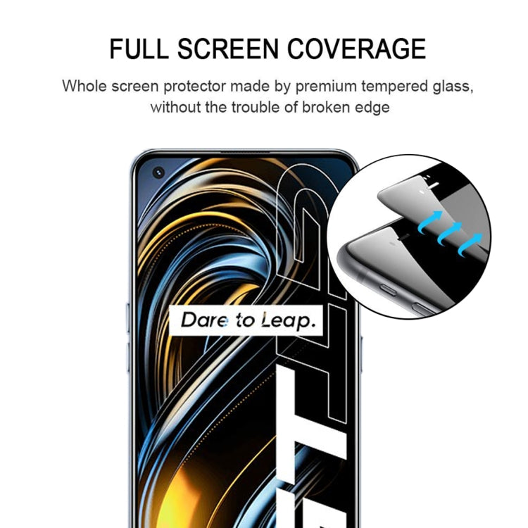 適用於 OPPO Realme GT 5G / Realme GT Master 25個一賣 絲印二強 全屏鋼化玻璃膜
