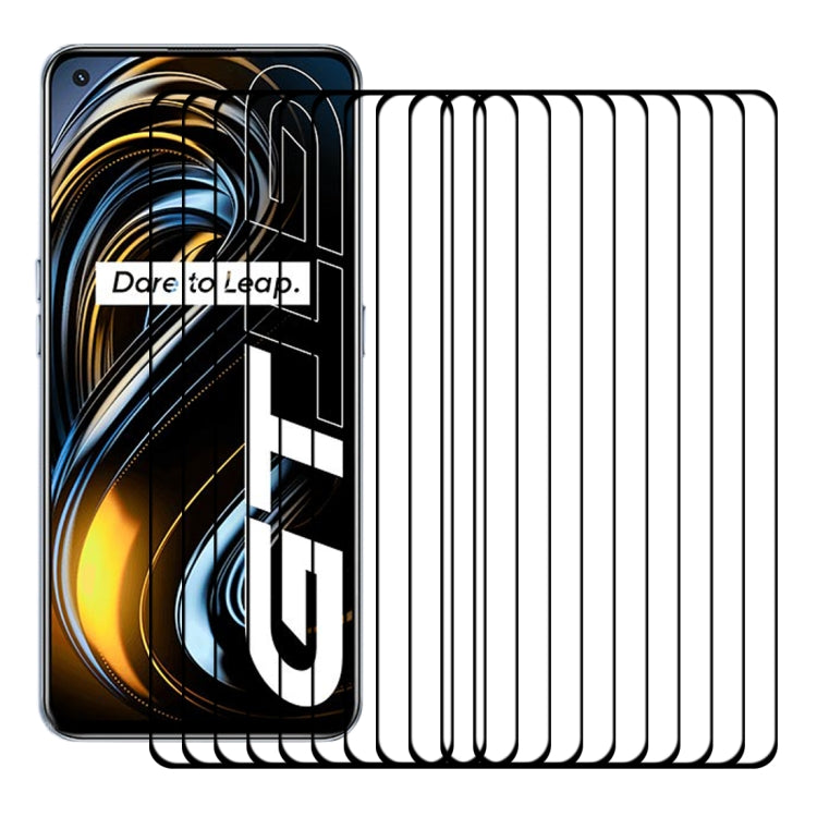 適用於 OPPO Realme GT 5G / Realme GT Master 25個一賣 絲印二強 全屏鋼化玻璃膜