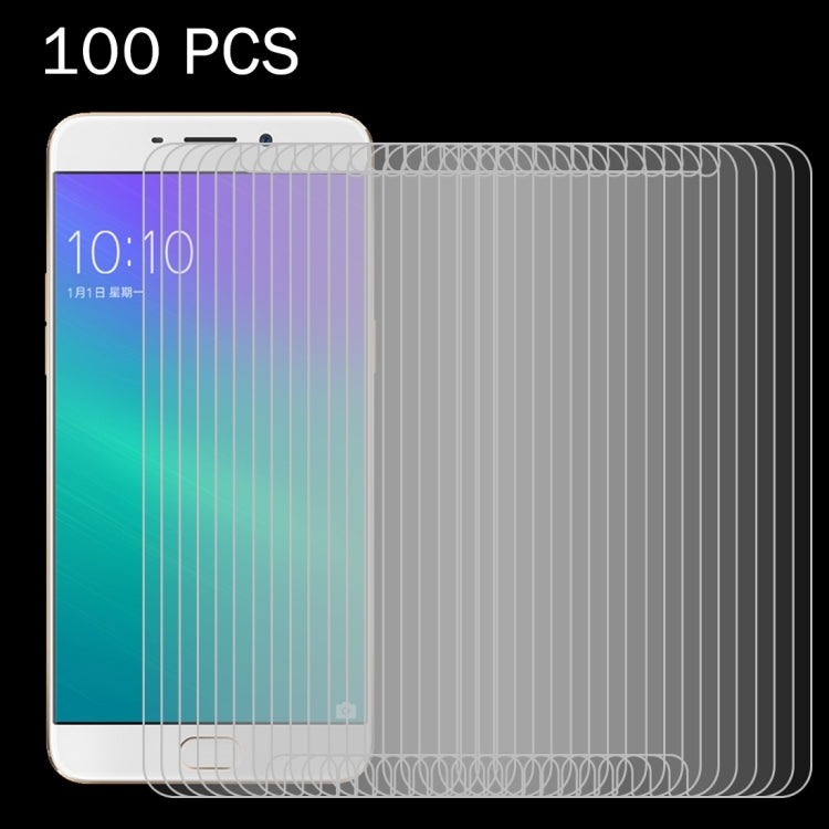 100個PCS 適用於OPPO R9 0.26mm厚度 9H表面硬度 2.5D弧邊 鋼化玻璃保護膜
