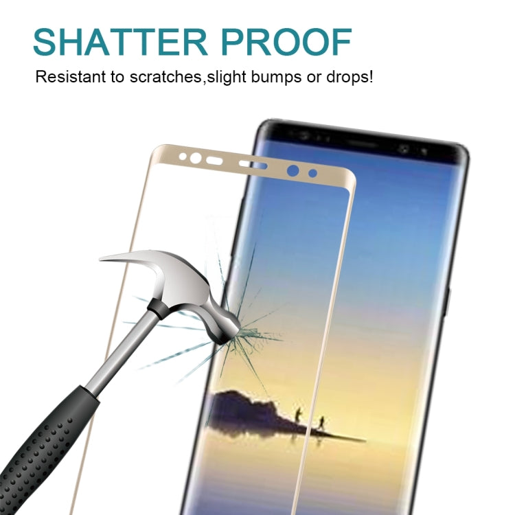 適用於Samsung Galaxy Note 8 0.3mm厚度 9H表面硬度 3D弧邊 絲印全屏覆蓋鋼化玻璃保護膜