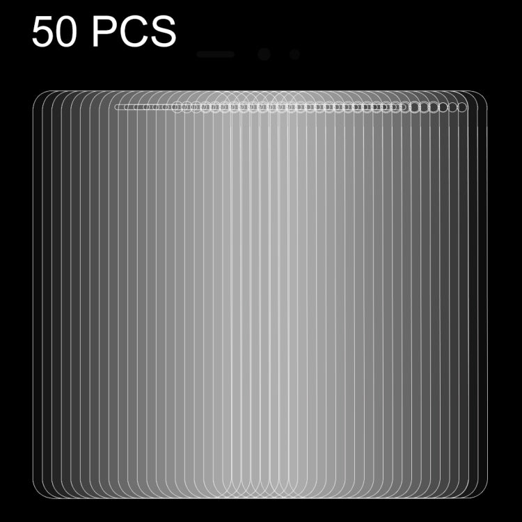 50個裝 適用於華為Y6  0.26mm厚度 9H表面厚度 2.5D弧邊非全屏鋼化玻璃保護膜 裸膜