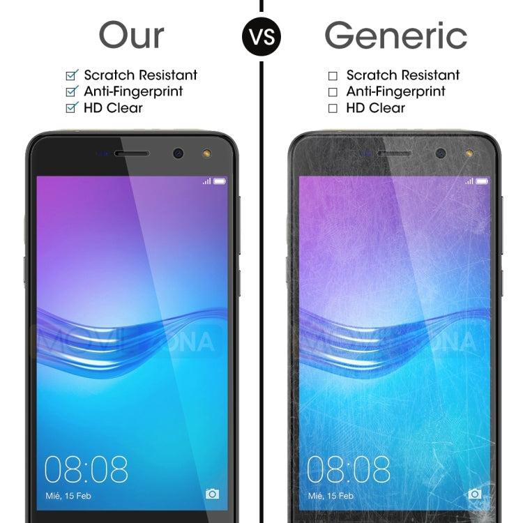 100個裝 適用於華為Y6  0.26mm厚度 9H表面厚度 2.5D弧邊非全屏鋼化玻璃保護膜