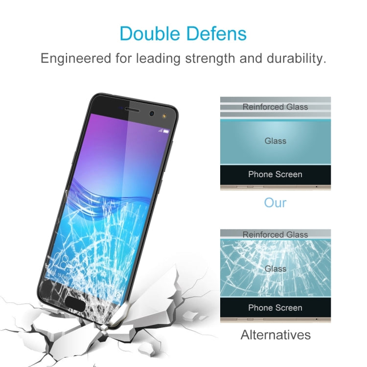 100個裝 適用於華為Y6  0.26mm厚度 9H表面厚度 2.5D弧邊非全屏鋼化玻璃保護膜