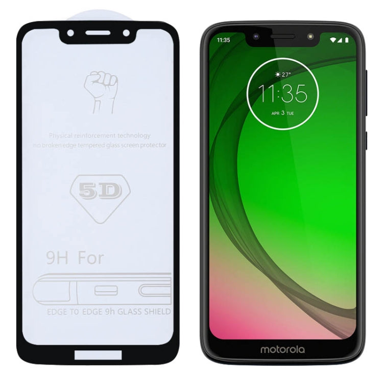 適用於摩托羅拉 Moto G7 Play 9H 5D全屏全膠大弧邊鋼化貼膜