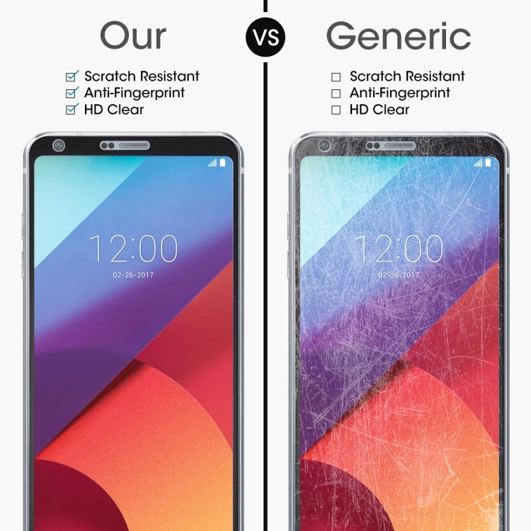 適用於LG G6 0.3mm厚度 9H表面硬度 2.5D弧邊 絲印全屏覆蓋鋼化玻璃保護膜
