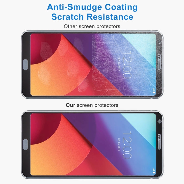 適用於LG G6 0.3mm厚度 9H表面硬度 2.5D弧邊 絲印全屏覆蓋鋼化玻璃保護膜