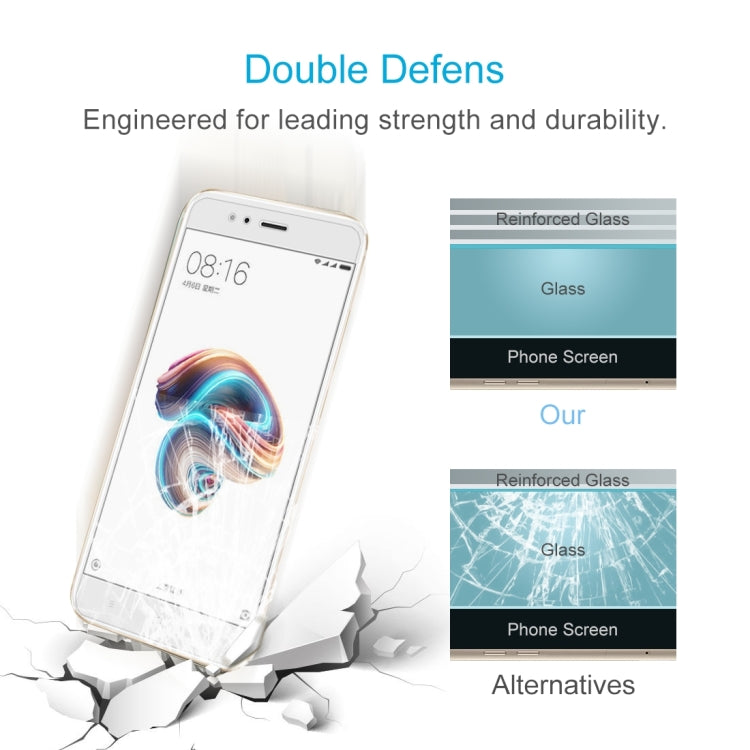 適用於小米5X 0.26mm厚度 1個裝 9H表面硬度 2.5D弧邊 全屏鋼化玻璃保護膜