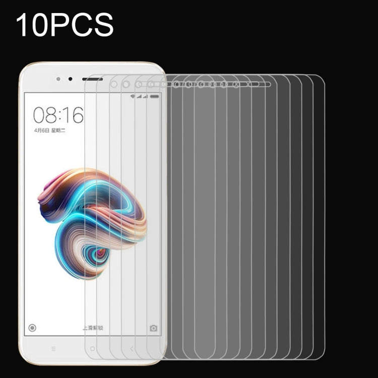 適用於小米5X 0.26mm厚度 10個裝 9H表面硬度 2.5D弧邊 半屏鋼化玻璃保護膜