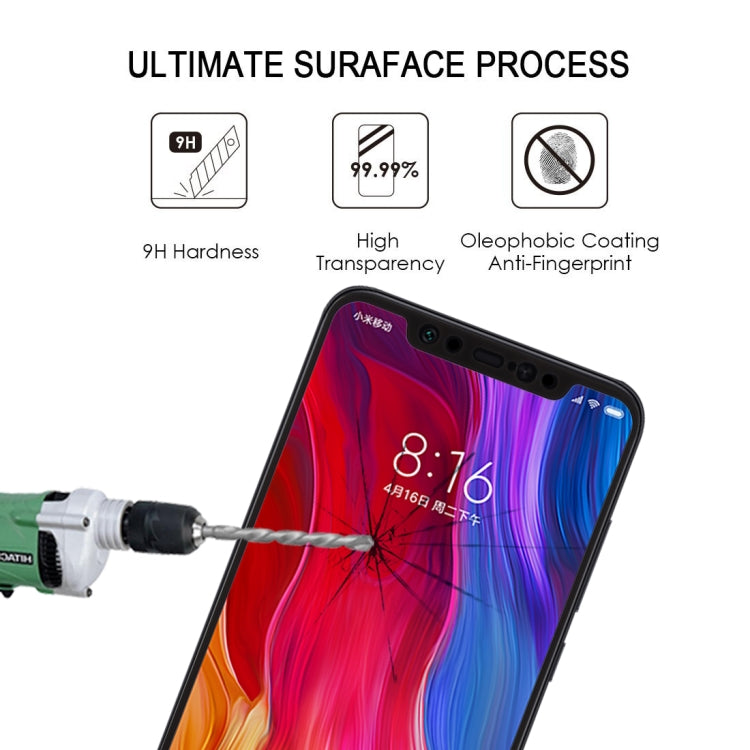 適用於小米8 0.26mm厚度 9H 2.5D弧邊鋼化玻璃膜