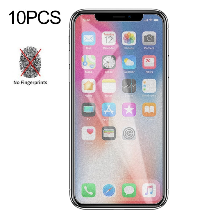 10個裝 透明磨砂非全屏鋼化貼膜 適用於 iPhone X / XS / iPhone 11 Pro