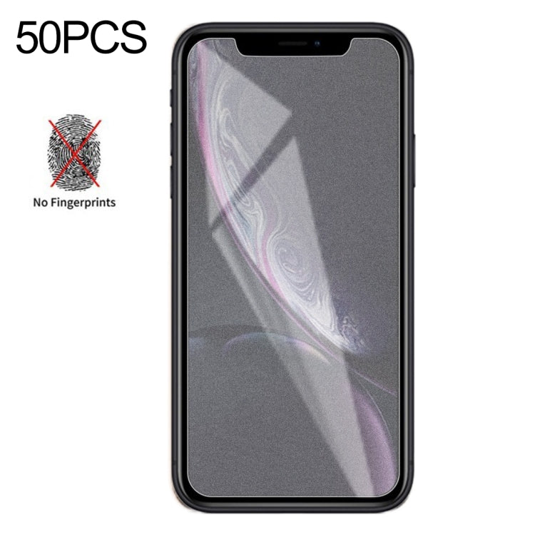 50個裝 透明磨砂半屏鋼化貼膜 適用於 iPhone XR / iPhone 11