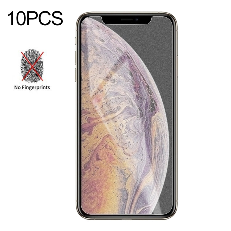 10個裝 透明磨砂非全屏鋼化貼膜 適用於 iPhone XS Max / iPhone 11 Pro Max