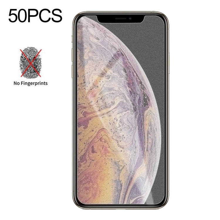 50個裝 透明磨砂非全屏鋼化貼膜 適用於 iPhone XS Max / iPhone 11 Pro Max