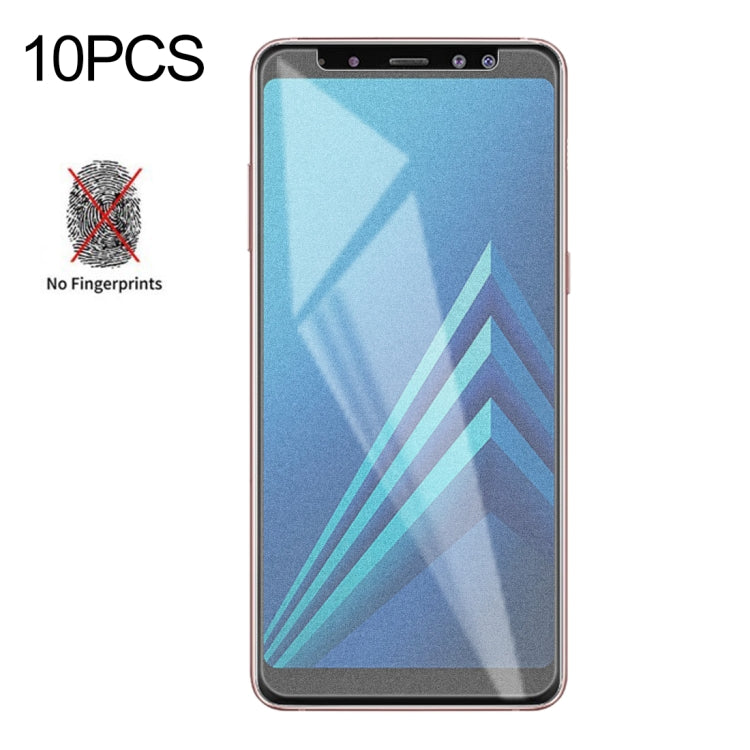 10個裝 透明磨砂非全屏鋼化貼膜 適用於三星 Galaxy A8+