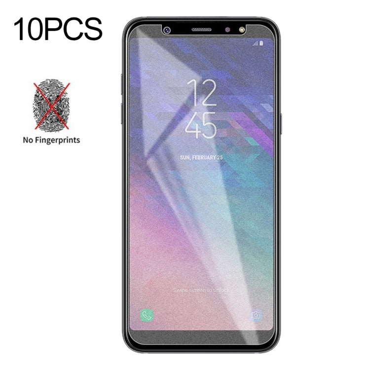 10個裝 透明磨砂非全屏鋼化貼膜 適用於三星 Galaxy A6+