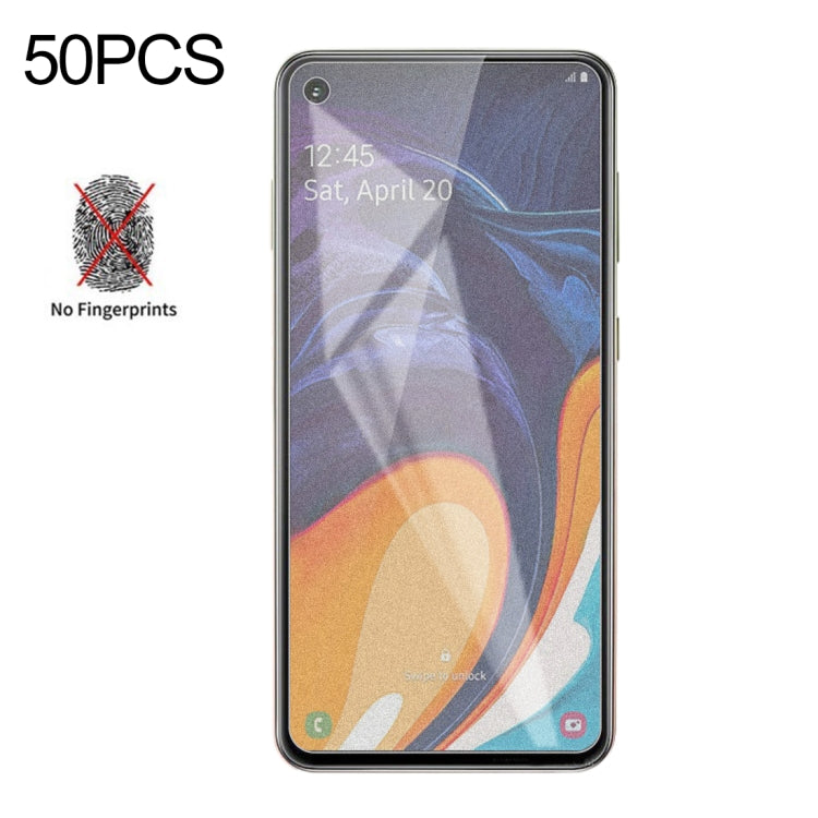 50個裝 透明磨砂非全屏鋼化貼膜 適用於三星 Galaxy A60