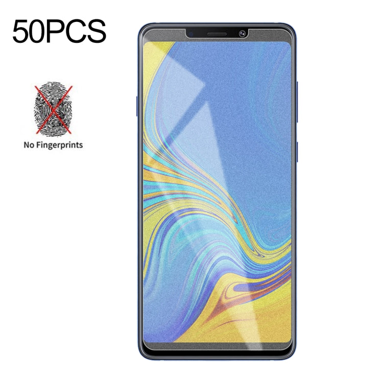 50個裝 透明磨砂非全屏鋼化貼膜 適用於三星 Galaxy A9  / A9s