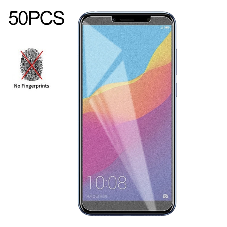 50個裝 透明磨砂非全屏鋼化貼膜 適用於華為 榮耀 7A