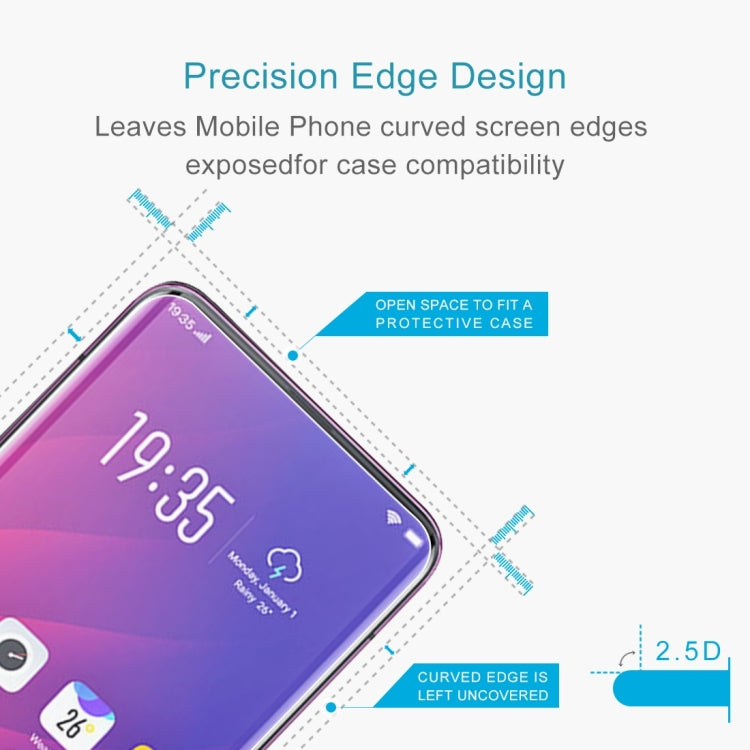 適用於OPPO Find X  0.33mm厚度 9H 2.5D弧邊鋼化玻璃膜