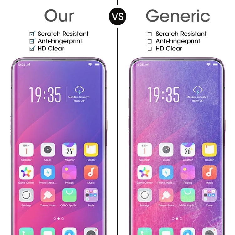 適用於OPPO Find X  0.33mm厚度 9H 2.5D弧邊鋼化玻璃膜