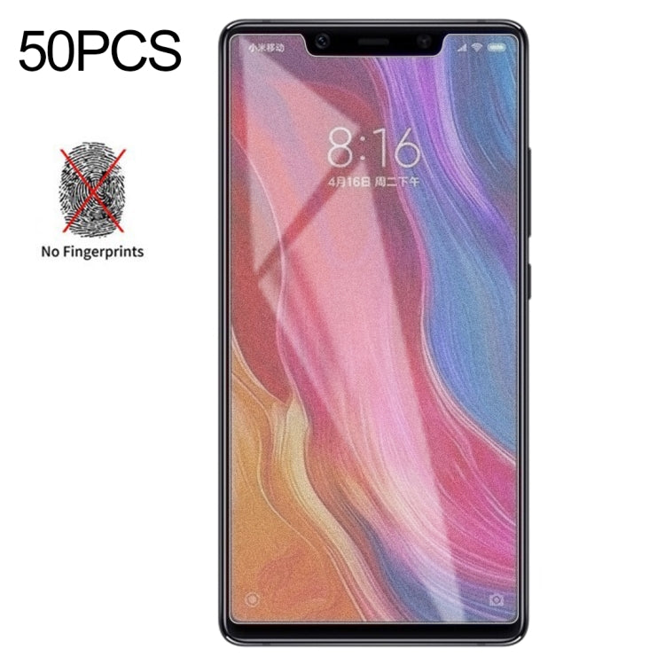50個裝 透明磨砂非全屏鋼化貼膜 適用於小米 Mi 8 SE