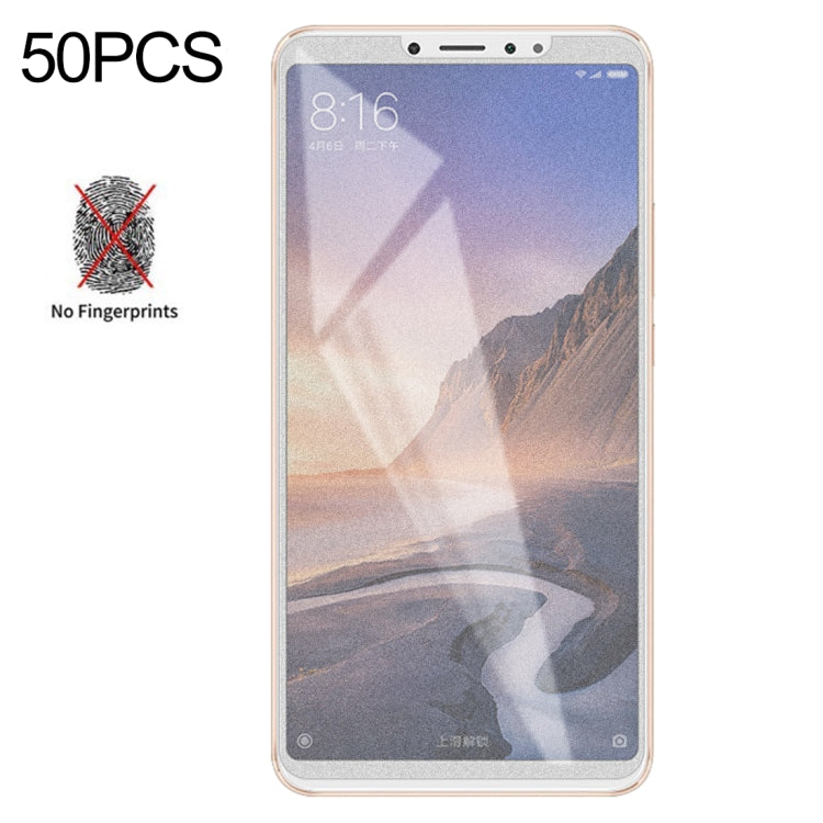 50個裝 透明磨砂非全屏鋼化貼膜 適用於小米 Mi Max 3