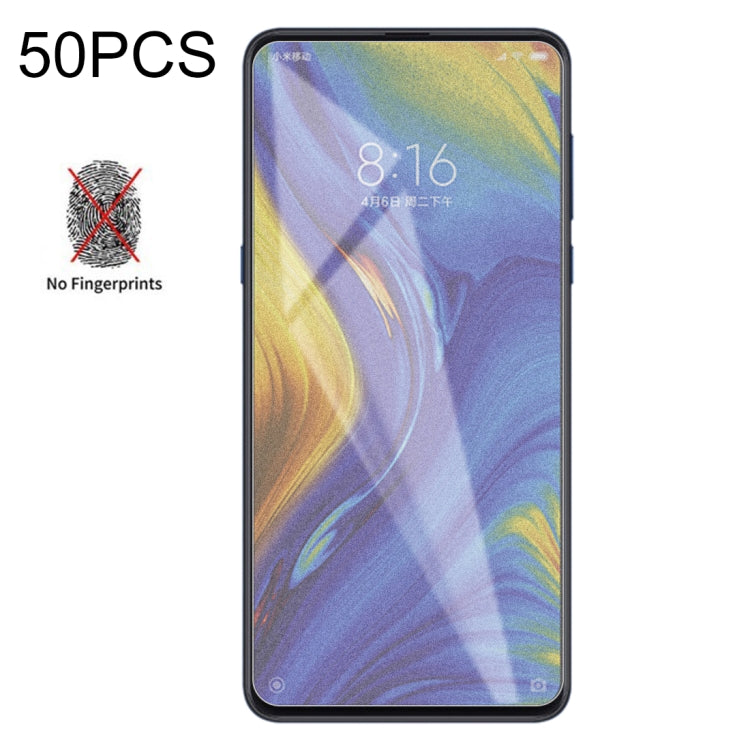 50個裝 透明磨砂非全屏鋼化貼膜 適用於小米 Mi Mix 3