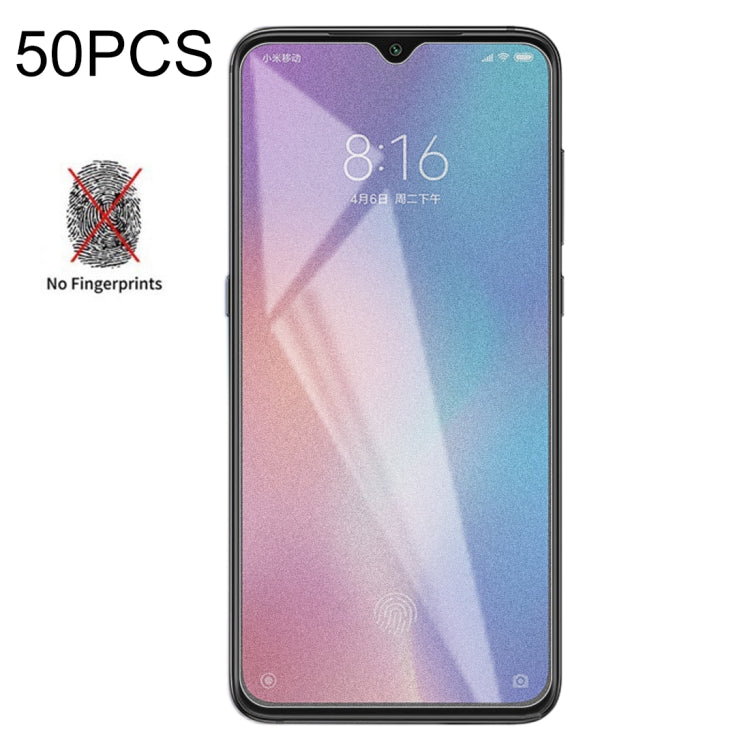 50個裝 透明磨砂非全屏鋼化貼膜 適用於小米 Mi 9 SE