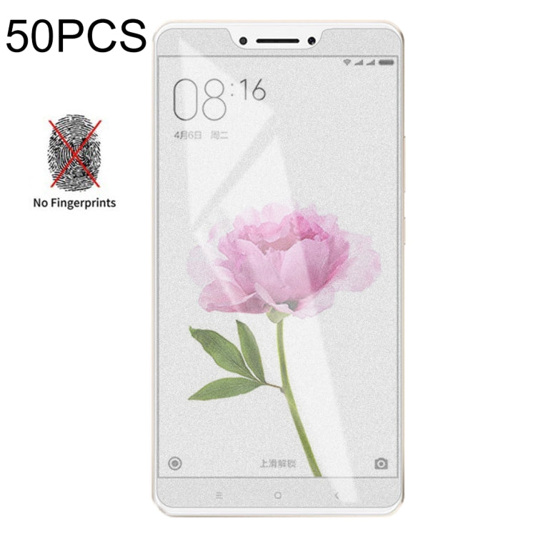 50個裝 透明磨砂非全屏鋼化貼膜 適用於小米 Mi Max