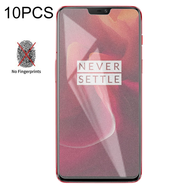 10個裝 透明磨砂非全屏鋼化貼膜 適用於OnePlus 6