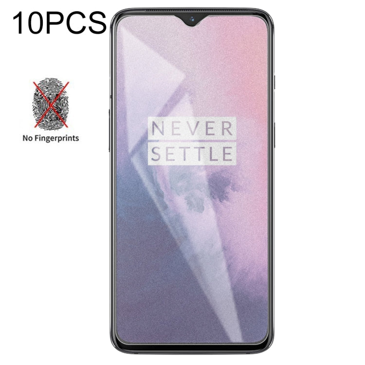 10個裝 透明磨砂非全屏鋼化貼膜 適用於OnePlus 7