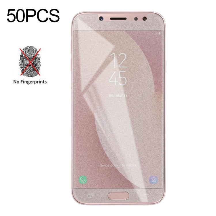 50個裝 透明磨砂非全屏鋼化貼膜 適用於三星 Galaxy J7  / J7 Pro