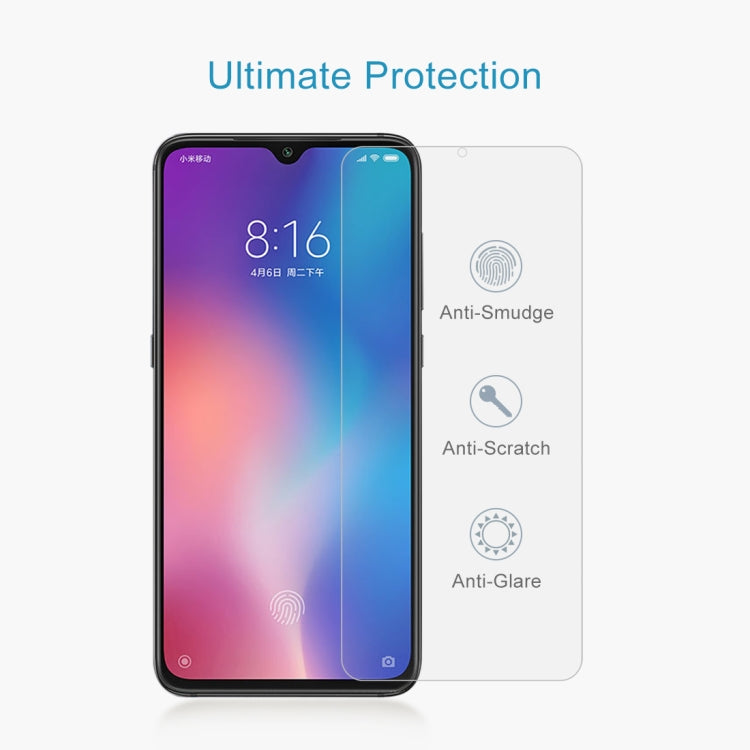 10個裝 適用於小米 Mi 9 0.26mm 9H 2.5D弧邊鋼化玻璃膜