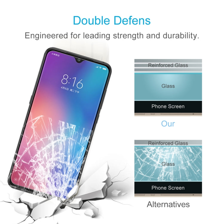 10個裝 適用於小米 Mi 9 0.26mm 9H 2.5D弧邊鋼化玻璃膜