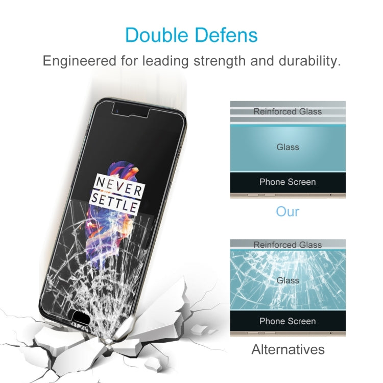 10個裝 適用於OnePlus 5 0.3mm厚度 9H表面硬度 2.5D弧邊 非全屏鋼化玻璃保護膜