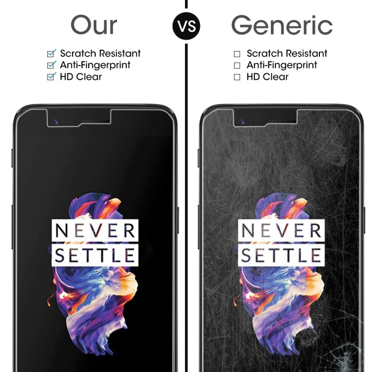 適用於OnePlus 5 0.3mm厚度 9H表面硬度 2.5D弧邊 非全屏鋼化玻璃保護膜