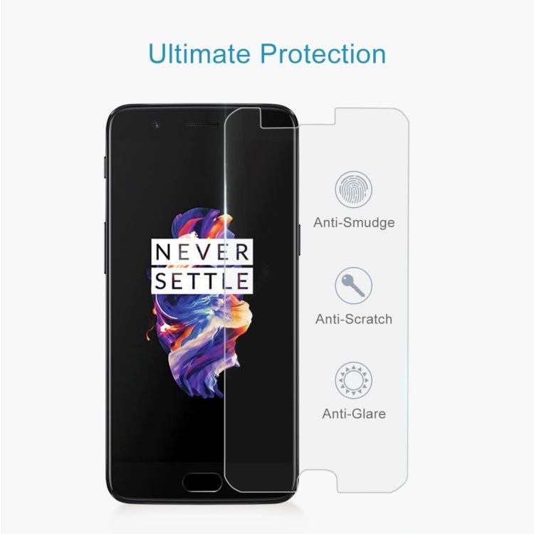 適用於OnePlus 5 0.3mm厚度 9H表面硬度 2.5D弧邊 非全屏鋼化玻璃保護膜