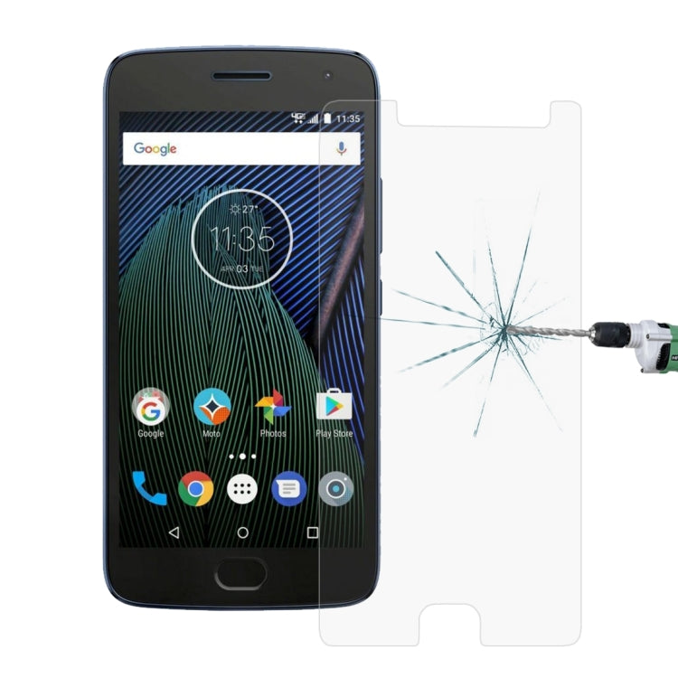 適用於摩托羅拉Moto G5 Plus 0.26mm厚度 9H表面硬度  非全屏鋼化玻璃保護膜