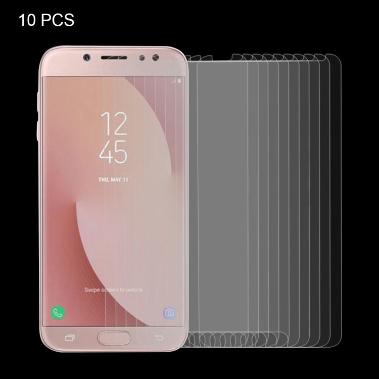 10個裝 適用於三星 蓋樂世 J7  美版 0.3mm厚度 9H表面硬度 2.5D弧邊 非全屏鋼化玻璃保護膜