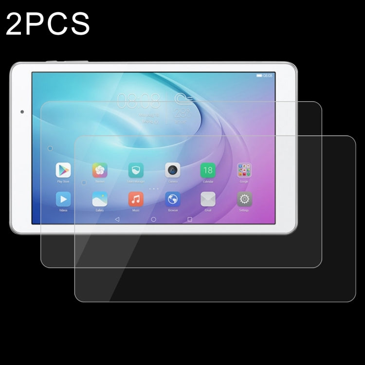 2個/裝 適用於華為MediaPad T2 10.0 Pro 0.4mm厚度 9H表面硬度 全屏覆蓋鋼化玻璃保護膜