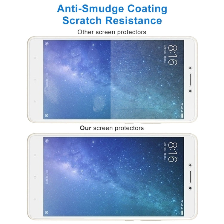 100個裝 適用於小米Max 2 0.3mm厚度 9H表面硬度 2.5D弧邊 非全屏鋼化玻璃保護膜