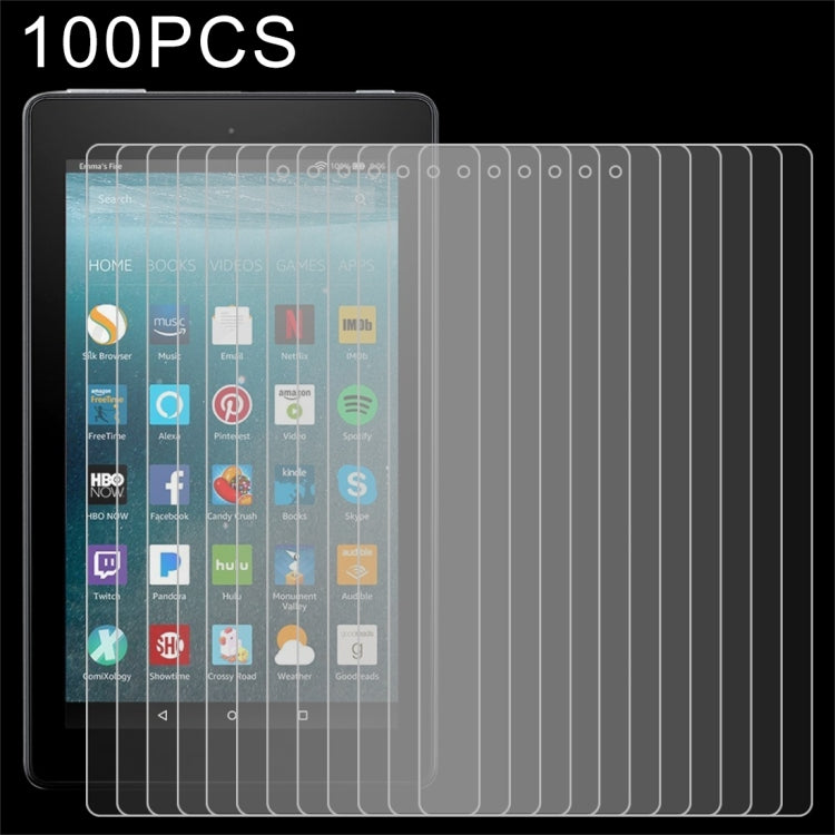 100 PCS Amazon Kindle Fire 7 2017   0.3mm厚度 9H硬度 全屏鋼化玻璃膜