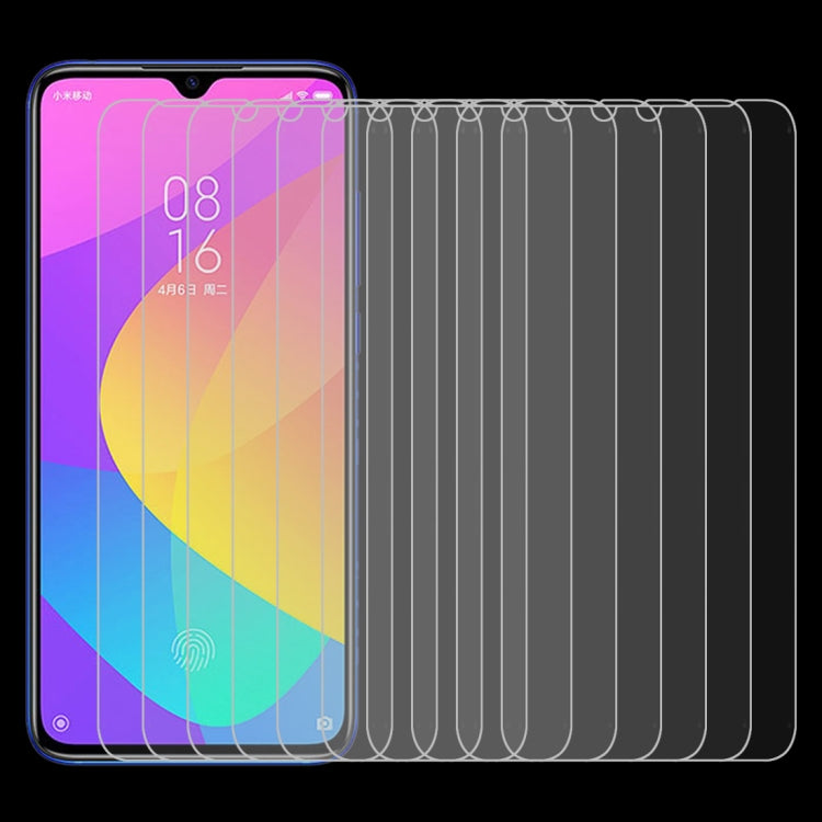 10個裝 適用於小米Mi CC9 0.26mm 9H 2.5D弧邊鋼化玻璃膜