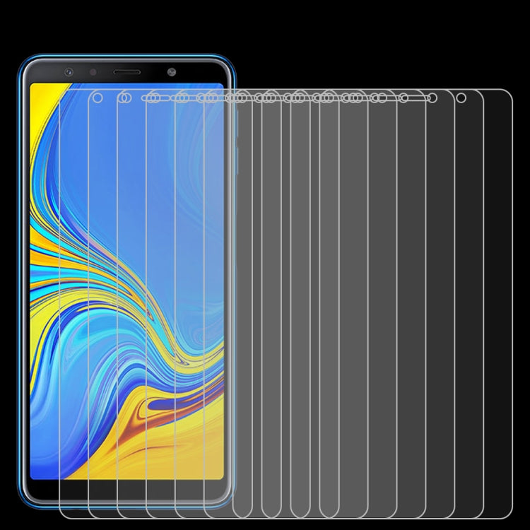 50 PCS 適用於三星Galaxy A7  0.26mm 9H 2.5D弧邊鋼化玻璃膜