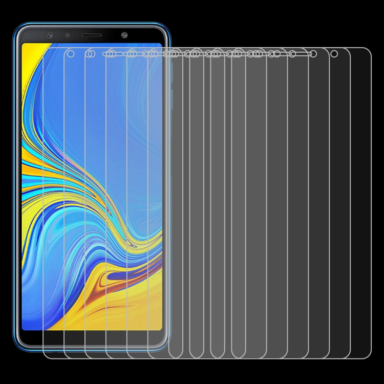 50 PCS 適用於三星Galaxy A7  0.26mm 9H 2.5D弧邊鋼化玻璃膜
