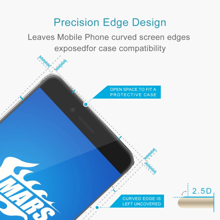 OCUBE vernee Mars Pro 0.26mm厚度 9H表面硬度 2.5D 全屏鋼化玻璃保護膜