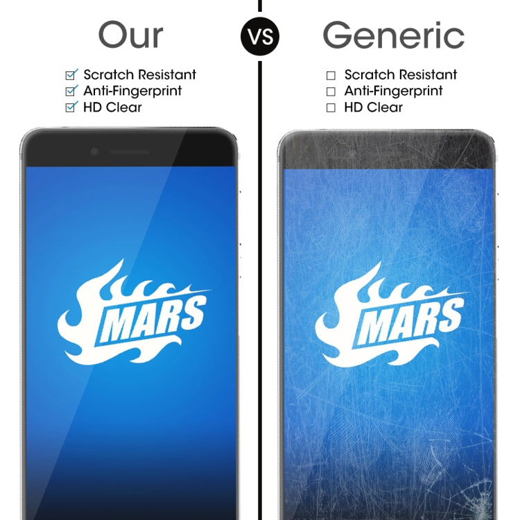 OCUBE vernee Mars Pro 0.26mm厚度 9H表面硬度 2.5D 全屏鋼化玻璃保護膜