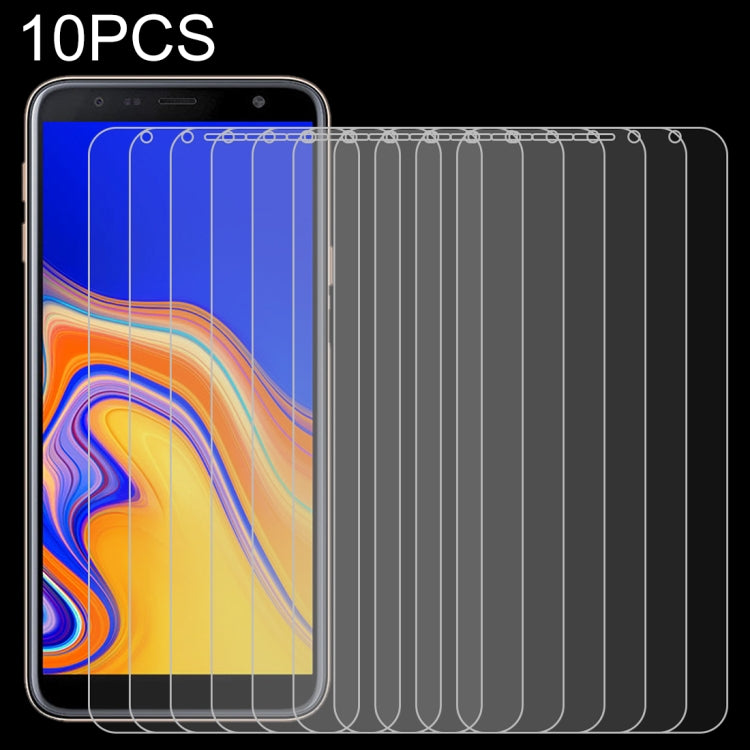 10個裝 適用於三星Galaxy J4+ 0.26mm 9H 2.5D弧邊鋼化玻璃膜