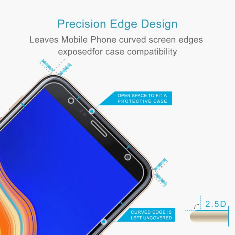 10個裝 適用於三星Galaxy J4+ 0.26mm 9H 2.5D弧邊鋼化玻璃膜